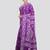 violet handloom silk embroidered katha stitch work saree with blouse piece