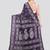 purple handloom silk embroidered katha stitch work saree with blouse piece
