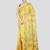 yellow handloom silk embroidered katha stitch work saree with blouse piece