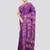 violet handloom silk embroidered katha stitch work saree with blouse piece