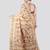 beige handloom silk embroidered katha stitch work saree with blouse piece