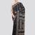black handloom silk embroidered katha stitch work saree with blouse piece