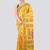 yellow handloom silk embroidered katha stitch work saree with blouse piece