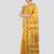 yellow handloom silk embroidered katha stitch work saree with blouse piece