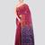 magenta handloom cotton bleand saree with blouse piece