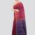 magenta handloom cotton bleand saree with blouse piece