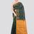 green handloom cotton bleand saree with blouse piece