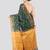 green handloom cotton bleand saree with blouse piece