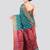 sea green handloom cotton bleand saree with blouse piece