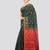 green handloom cotton blend saree with blouse piece