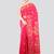 pink handloom cotton bleand saree with blouse piece