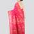pink handloom cotton bleand saree with blouse piece