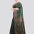 green handloom cotton bleand saree with blouse piece