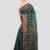 green handloom cotton bleand saree with blouse piece