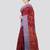 maroon handloom cotton bleand saree with blouse piece