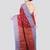 maroon handloom cotton bleand saree with blouse piece