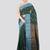 green handloom cotton bleand saree with blouse piece