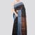 black handloom cotton bleand saree with blouse piece