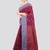 magenta handloom cotton bleand saree with blouse piece