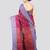 magenta handloom cotton bleand saree with blouse piece