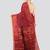 maroon handloom cotton bleand saree with blouse piece
