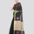 black handloom cotton bleand saree with blouse piece
