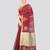 maroon handloom cotton bleand saree with blouse piece