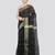 black handloom cotton bleand saree with blouse piece