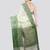 white handloom cotton bleand saree with blouse piece