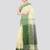 off white handloom cotton bleand saree with blouse piece