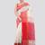 off white handloom cotton bleand saree with blouse piece