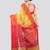 yellow handloom cotton bleand saree with blouse piece