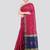 magenta handloom cotton bleand saree with blouse piece