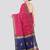 magenta handloom cotton bleand saree with blouse piece