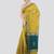 yellow handloom cotton bleand saree with blouse piece