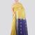yellow handloom cotton bleand saree with blouse piece