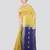 yellow handloom cotton bleand saree with blouse piece
