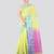green handloom cotton bleand saree with blouse piece