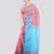 pink handloom cotton bleand saree with blouse piece