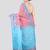 pink handloom cotton bleand saree with blouse piece