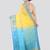 yellow handloom cotton bleand saree with blouse piece
