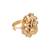 Gold plated traditional peacock design comfort fit finger ring for women (fl269)