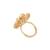Gold plated traditional peacock design comfort fit finger ring for women (fl269)