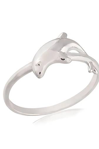 Special silver plated dolphin ring for women (fl26s)