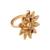 Gold plated traditional floral design comfort fit finger ring for women (fl270)