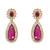 Gold plated stylish design crystal diamond traditional floral necklace with earrings & maang tikka jewellery