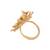 Gold plated traditional floral design comfort fit finger ring for women (fl270)