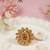 Gold plated traditional floral design comfort fit finger ring for women (fl271)