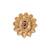 Gold plated traditional floral design comfort fit finger ring for women (fl271)