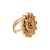 Gold plated traditional floral design comfort fit finger ring for women (fl271)